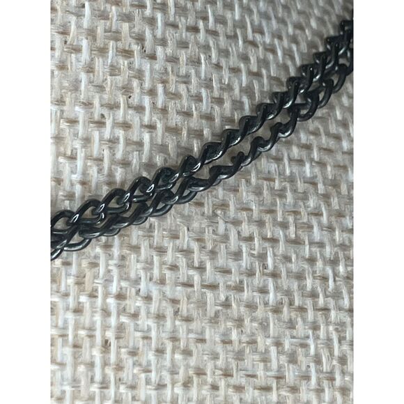 Multi-Layer Tassel Necklace Gunmetal Black Amber Statement Boho Chic - Picture 3 of 6